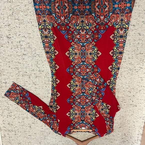 London Times Size 14 poly/spandex boho dress in excellent near new condition - Picture 10 of 13